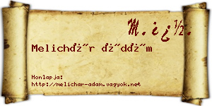 Melichár Ádám névjegykártya